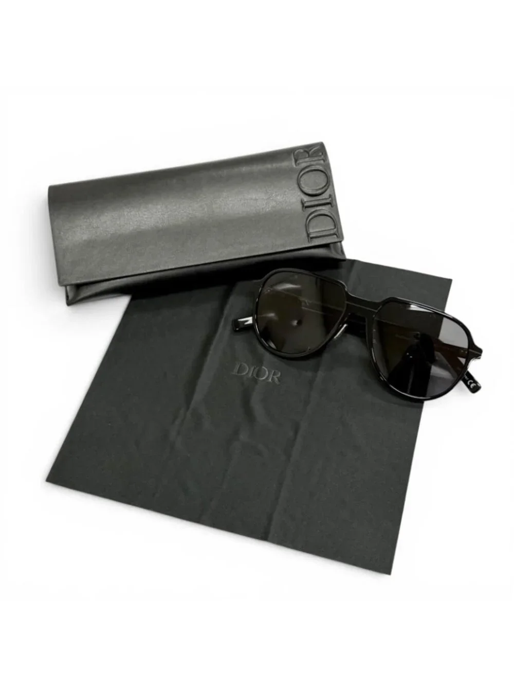 Dior Essential AF CD Logo Sunglasses Eyewear Black Gray